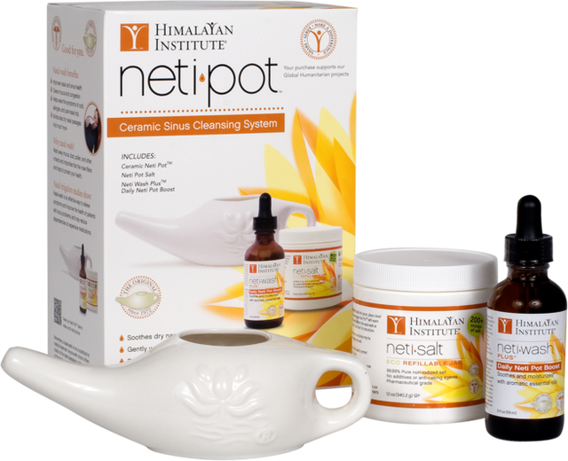Ceramic Neti Pot Starter Kit